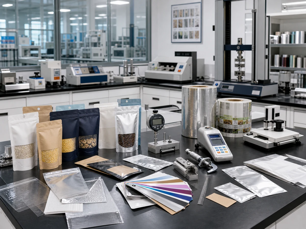 Flexible packaging quality inspection and material sample laboratory