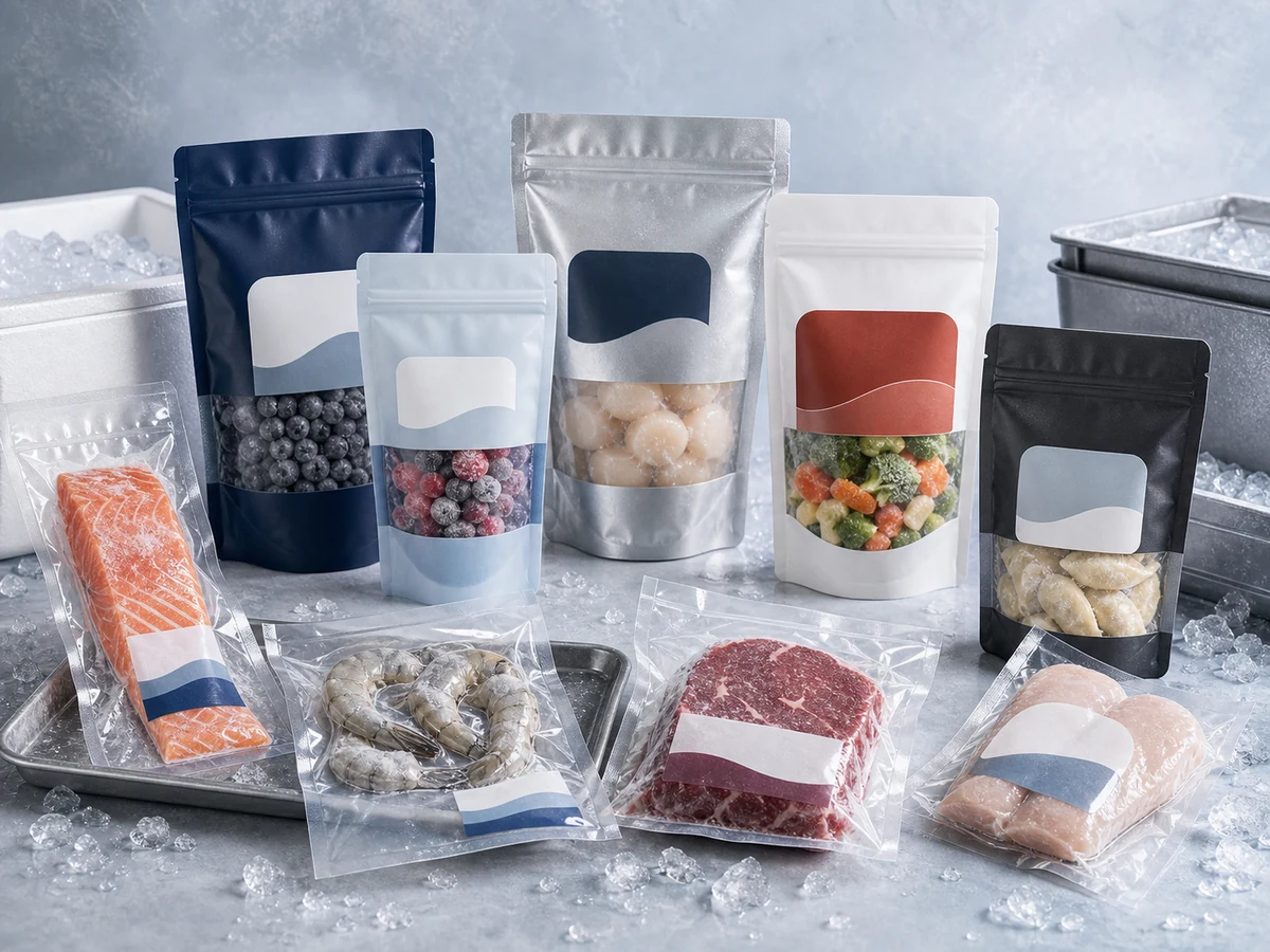 Frozen and vacuum packaging bags for cold chain distribution
